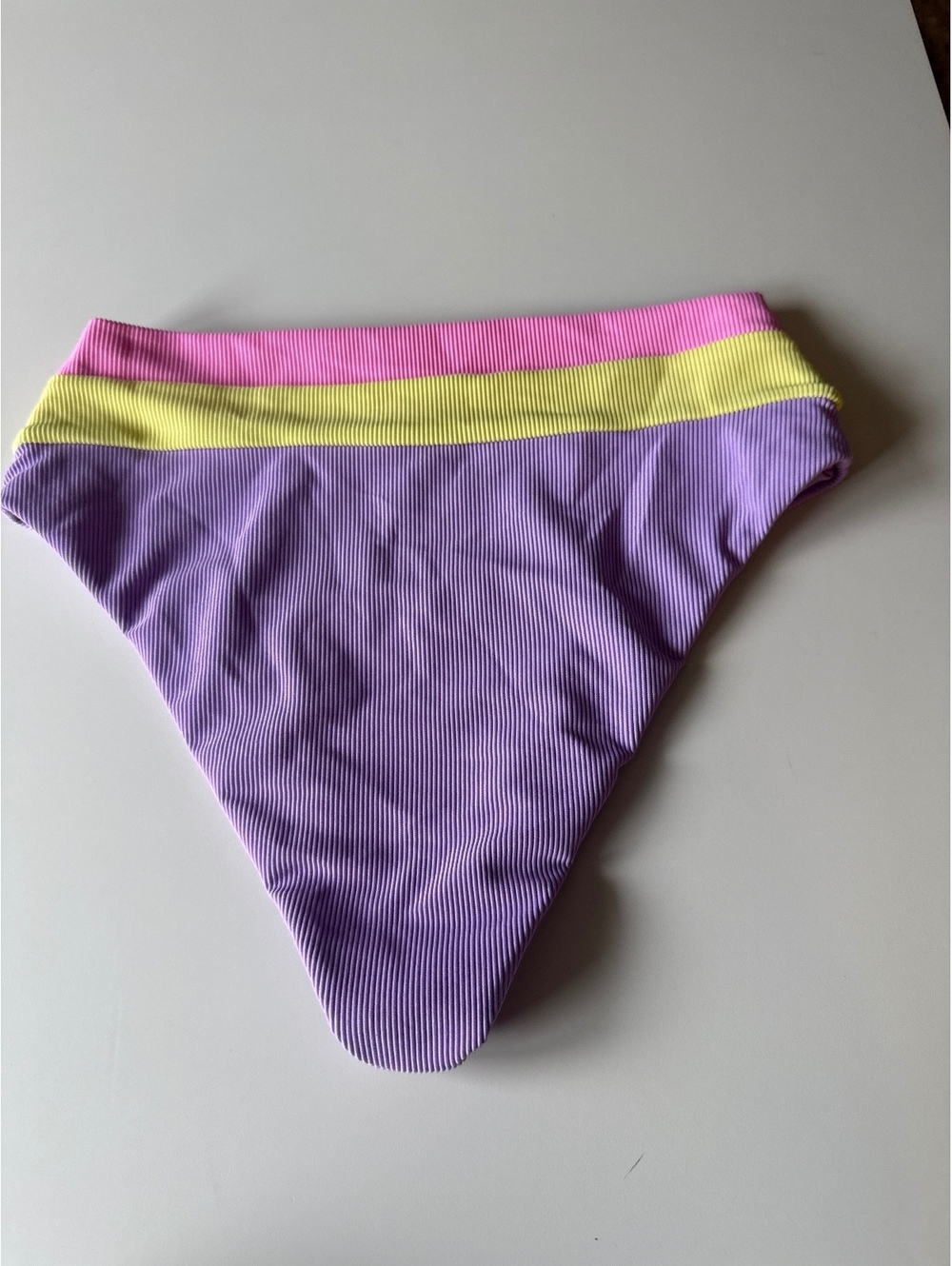 Beach Riot Heidi Ribbed Colorblock High Waisted Swim Bottom Size M - Picture 6 of 6